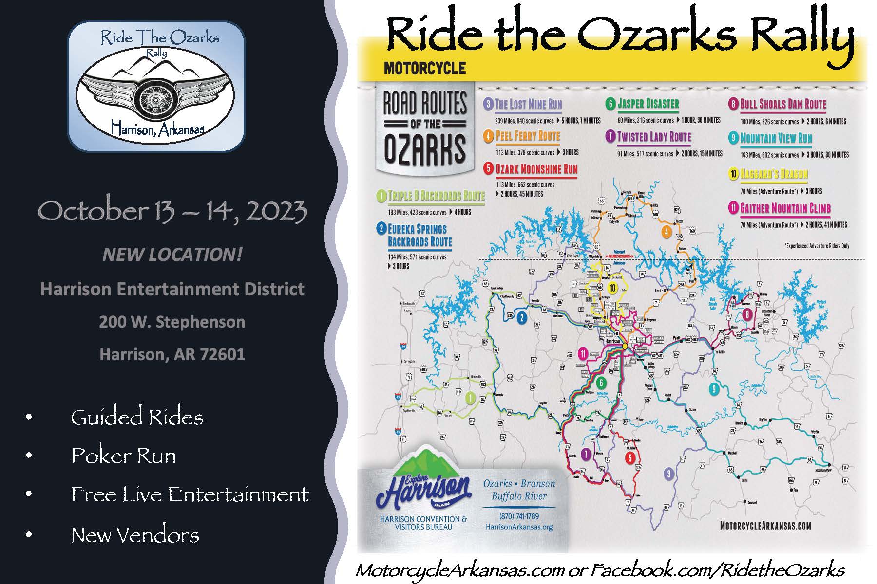 Ride the Ozarks Rally Harrison Convention & Visitors Bureau